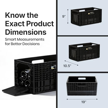 Stackable Wine Rack for Cabinet,12-Bottle Crate, Set of 3, Black | Dual-access modular horizontal wine rack organizer, recycled plastic crates stack to 8ft, fits cellar, home bar or wine shelf