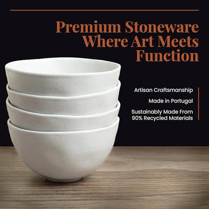 Stoneware Dinnerware Set, 16 Piece, 4 Place Settings, Made in Portugal, Millstone - color: Millstone