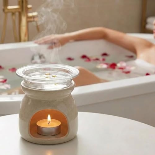 Didiseaon Transparent Glass Wax Melt Warmer Dish 4.52In Replacement Tray for Fragrance Lamp and Candle Warmer Smooth Surface Accessory for Home Fragrance Use | Heat-resistant 4.5" clear glass dish for wax melts & oils. Leakproof, easy clean, fits most sta