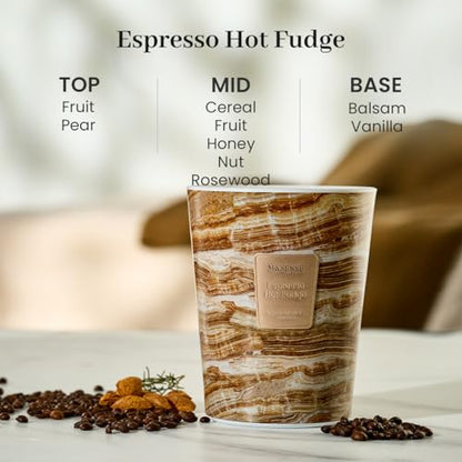 M&SENSE Extra Large Candle 35oz 150H Espresso Hot Fudge Scented Candle, 3 Wick Highly Scented Jar Candle, XL Candles Gift for Stress Relief, Meditation, Yoga - color: EspressoHotFudge, size: Large