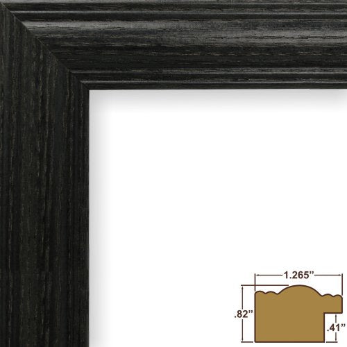 Craig Frames 440BK 12 by 16-Inch Black Picture Frame, Single White Collage Mat with 13 Openings - color: 13-Opening School Year Mat - 440BK Frame