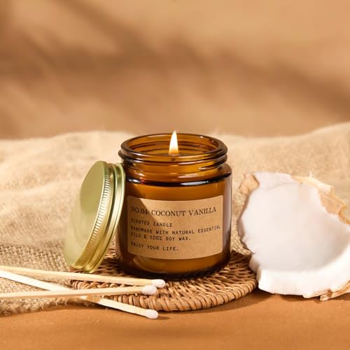 8 Pack Scented Candles for Home,Long Lasting Soy Wax Candle Gift Set | Aromatherapy Candle Gifts for Womens Birthday Anniversary Present - color: Spring & Summer Set