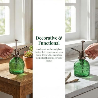 TOYANDONA Plant Mister Spray Bottle 6.29In Stylish Glass Water Sprayer for Indoor Plants Home Gardening One-Hand Operation