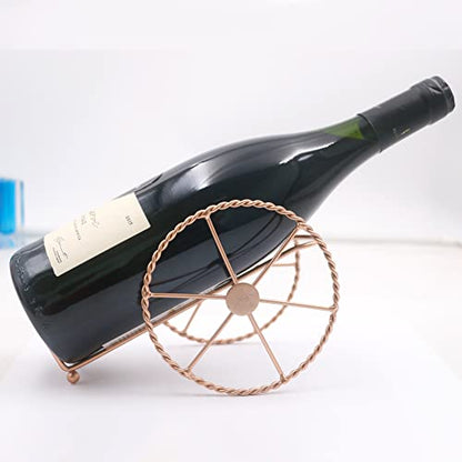 2-Piece Countertop Wine Holder - Tabletop Wine Rack (Rose Gold) - color: Rose Gold, size: 2PC