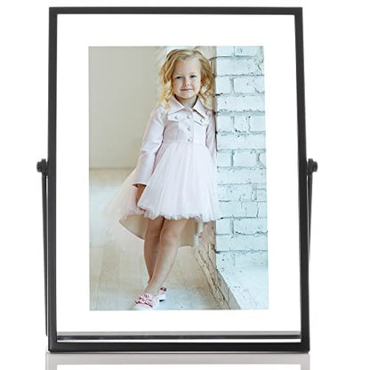 Lawrence Frames Metal Easel Float Picture Frame, 4x6, Black - color: Black, size: 4x6
