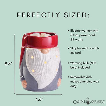 Candle Warmers ETC. Illumination Fragrance Warmer- Light-Up Warmer for Warming Scented Candle Wax Melts and Tarts or to Freshen Room, Gnome - size: Gnome