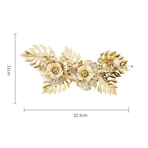 Hanging Wall Wall Decor Pendant Wall Clock Decorative Stylish Leaf Iron Wood Features Suitable for Hotel Wedding Party Gift