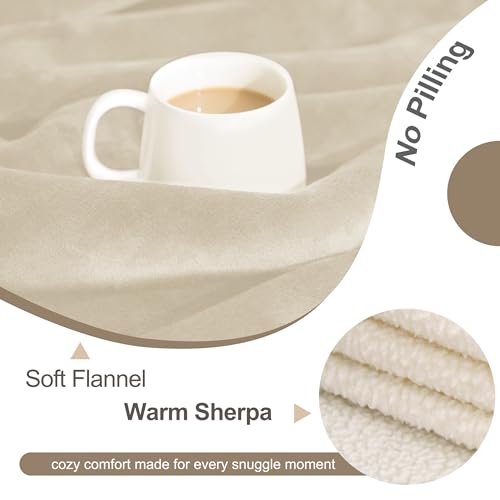 gogobunny Waterproof Bed Blanket, Reversible Sherpa Fleece Throw Blanket for Dog Puppy Cat, Furniture Cover Protects Bed Couch Sofa from Liquid Pee and Pet Fur (Cream, 25x35 inches) - color: Cream, size: 25x35 inches