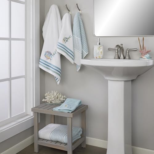 SKL Home Planet Ombre 2 Bath, 2 Hand Towel Set, Aqua - color: Planet Ombre, Aqua, style: 4-Piece Towel Set