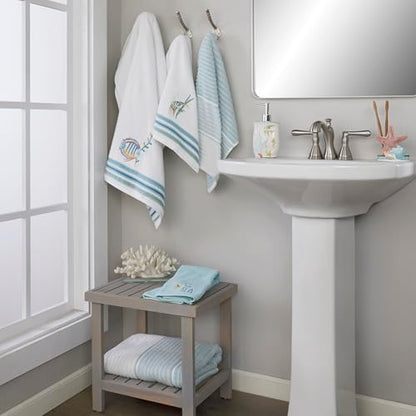 SKL Home Planet Ombre 2 Bath, 2 Hand Towel Set, Aqua - color: Planet Ombre, Aqua, style: 4-Piece Towel Set
