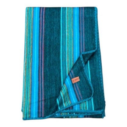Alpaca Wool Throw Blanket 65 X 45 Inches | Large Warm Ultra-Soft Blanket | Hypoallergenic, Breathable, Non-Itchy Alpaca Wool Fabric | (Turquoise Green, - color: Turquoise Green, size: Throw (48" x 65")