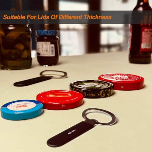 Magnetic Jar Opener Gripper, Jar Openers Top Rated For Seniors Weak Hands, Bottle Opener Built-In, 2-IN-1 Jar & Bottle Opener x 1, Black, Rubber Jar Openers Gripper x 4 - color: Black
