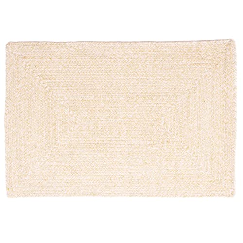 Super Area Rugs Farmhouse Braided Rug Cotton Kitchen Reversible Carpet, Yellow & White, 2' X 3' Rectangle - color: Yellow & White, size: 2' x 3' (Rectangular)