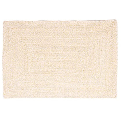 Super Area Rugs Farmhouse Braided Rug Cotton Kitchen Reversible Carpet, Yellow & White, 2' X 3' Rectangle - color: Yellow & White, size: 2' x 3' (Rectangular)