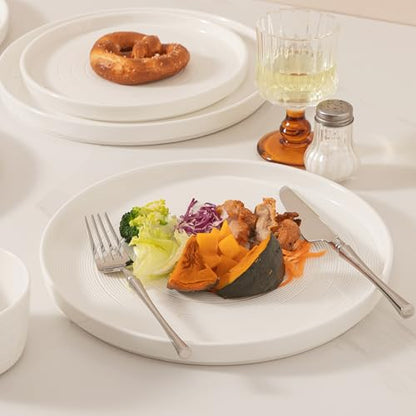Dinnerware sets plates and bowls sets modern plates,Ceramic Dinnerware Sets,12 Pieces Porcelain Lightweight Plates,Scratch Resistant Dish Set (style - 10, 4 - Set (12pcs)) - color: style - 10