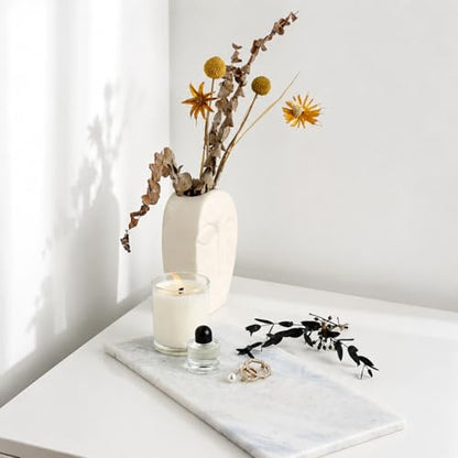 Marble Tray 12"x6", Small Natural Marble Board, Stone Slab for Bathroom Kitchen Counter Sink, Rectangular Candle Plate, Perfume Jewelry Trays(Namib Fantasy) - color: 12"x6"-namib Fantasy
