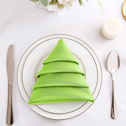 Bailarina Cloth Napkins Set of 80,17x17 inches Dinner Napkins Cloth Washable,Polyester Square Table Cloth Napkin Bulk with Hemmed Edges Ideal for Banquets, Parties and Weddings-Apple Green - color: Apple Green