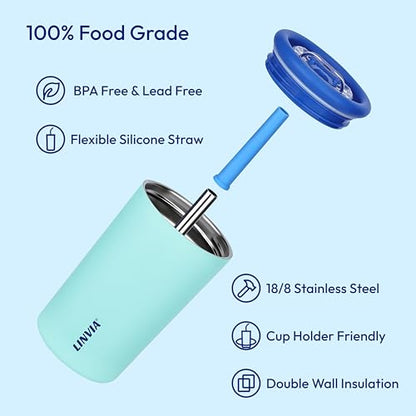 12 oz Candy Tumbler, Insulated Water Bottle with Straw Lid | Double Wall Stainless Steel, 2-in-1 Lid, Flexible Straw, Cup Holder Friendly, Dishwasher Safe, BPA Free, Teal - color: Teal, size: 12 Ounces