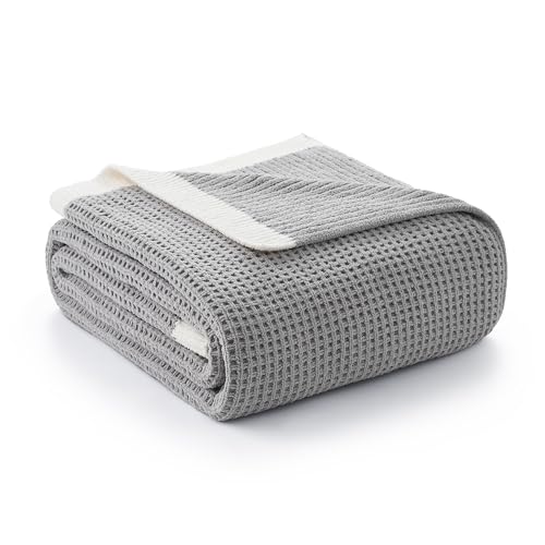 Chenille Throw Blanket, Soft Cozy Waffle Throw for Couch & Sofa, Warm Yet Lightweight, Breathable All-Season Throws for Women Men, Housewarming, Birthdays, 60"x80", Grey - color: Grey, size: Chenille Waffle Knit(60" x 80")