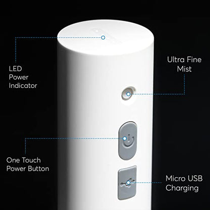 Automatic Electric Spray Bottle Mister - Continuous Rechargeable Battery Sprayer for Misting Plants, Household Cleaning, Hairstyling (25 oz)