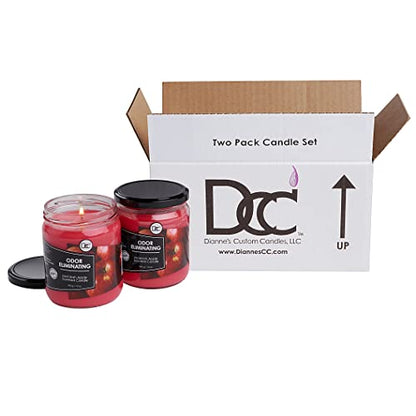 McIntosh Apple 2 Pack Odor Eliminating Highly Fragranced Candle - Eliminates 95% of Pet, Smoke, Food, and Other Smells Quickly - Up to 80 Hour Burn time - 12 Ounce Premium Soy Blend - color: Mcintosh Apple 2 Pack