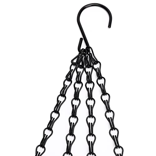 Heybe 20 Inch Hanging Basket Chain, 4 Point Hanging Chains with Hooks for Pot Planters Bird Feeders Lantern Lamp,Extended Hangers for Hanging Badkeys(20Inch, 4 Point) - size: 20 inches, style: 4 point
