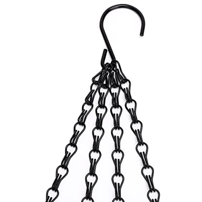 Heybe 20 Inch Hanging Basket Chain, 4 Point Hanging Chains with Hooks for Pot Planters Bird Feeders Lantern Lamp,Extended Hangers for Hanging Badkeys(20Inch, 4 Point) - size: 20 inches, style: 4 point