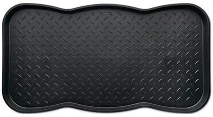 14x28 in Multi Purpose Boot Tray Waterproof Shoe & Pet Feeding Spill Tray | Litter Box & Pee Pad Holder, Painting & Planting Mat, 1.2" Raised Edge Floor Protection