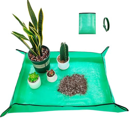 FANTIAN Repotting Mat for Indoor Plants, 29.5" X 39.4" Waterproof Succulent Potting Mat, Foldable Reusable Soil Change Mat Gardening Planting Mat - Gifts for Plant Lovers - size: 29.5" X 39.4"