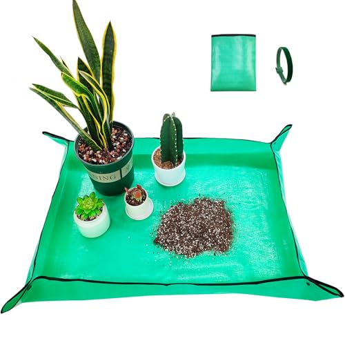 FANTIAN Repotting Mat for Indoor Plants, 29.5" X 39.4" Waterproof Succulent Potting Mat, Foldable Reusable Soil Change Mat Gardening Planting Mat - Gifts for Plant Lovers - size: 29.5" X 39.4"