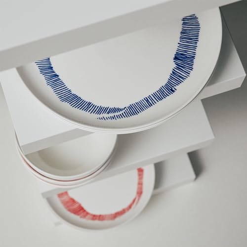 Serax Appetizer Plate | Feast tableware by Ottolenghi | 2 Starter Plates | Stoneware Dinnerware Set in white red | luxury Dishware Set for Dinner at Home, Party, Christmas | Kitchen Sets - size: Starter plate