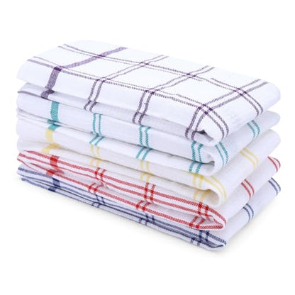 HOMEFRONT Kitchen Towels, 16'×26', Premium Cotton Blend Dish Towels Set of 5 - color: Multicolor, size: 16'x26'