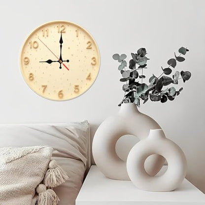 Sleek Minimalist Natural Wooden Wall Clock 25cm*25cm