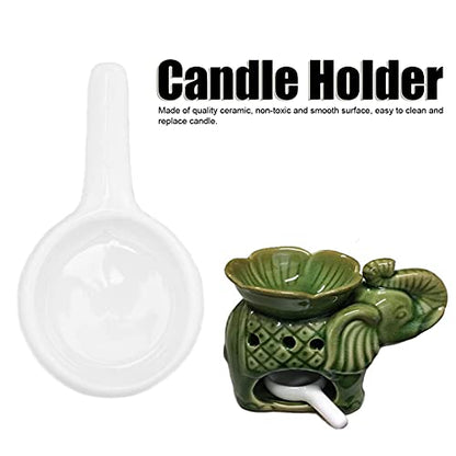 Tealight Wax Warmer Candle Spoon, Shape Replacement Candle Holder for Essential Oil, Aromatherapy Diffuser,Fragrance Incense (White) - color: White