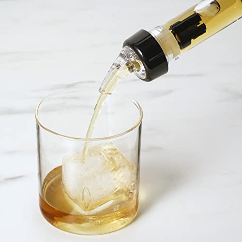 True Ace Measured Liquor Pour Spout - 1oz Pourer - Fits Standard Liquor Bottles - Automatic Measuring Liquor Pourer Bar Accessory - Plastic Set of 2 - size: 1oz (set of 2)