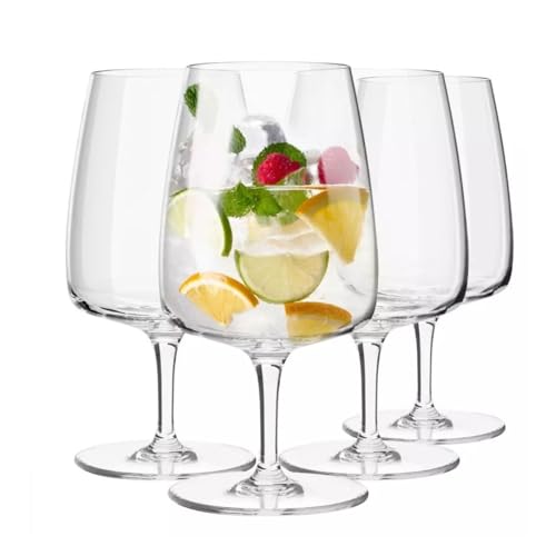 Krosno Water Glasses Set of 4, 11.2 oz, Modern Collection | Stemmed Drinking Glasses, Goblets, Lead-Free Crystal Glassware, Juice Glasses, Water Glass Set, Dishwasher Safe - size: 11.2 fl oz (Set of 4)