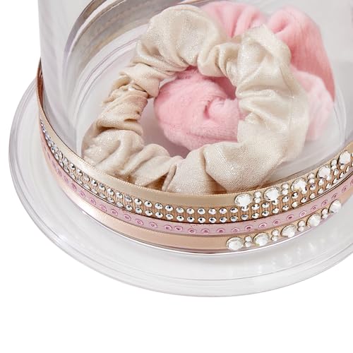STORi Bella 2-Pack Headband and Scrunchie Holder | Clear Plastic Organizer Display Stand | Holds Hair Ties, Accessories, and Jewelry | Made in USA - style: Headband Holder Set of 2