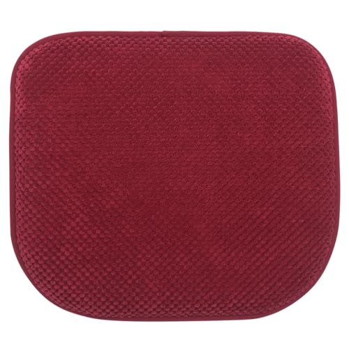 Kitchen Chair Cushions for Dining Chairs Red Non-Slip Seat Pads | 17x15 U Shaped Outdoor Patio Chair Cushions Washable Soft Thick Memory Foam Large Office Metal Wooden Chair Pads - color: Burgundy Red