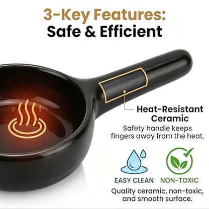 Ceramic Spoon Shape Tealight Candle Holder, Ceramic Tealight Candle Holder Essential Oil Censer with Candle Spoon, Little Tealight Candle Holder Ceramic Spoon Shape, Fits Most Aroma Lamps (Back)