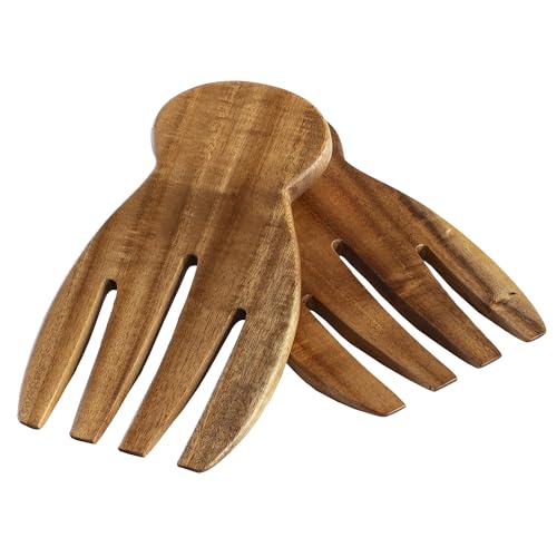 TB Home Salad Hands – Acacia Wood Salad Serving Utensils for Tossing & Serving