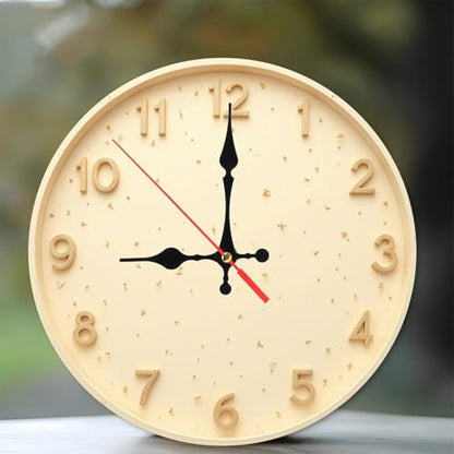 Sleek Minimalist Natural Wooden Wall Clock 25cm*25cm
