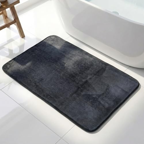 Muddy Mat® Memory Foam Bath Mat – Velvet Soft Non Slip Bathroom Rugs, Thick Absorbent Bath Rugs, Washable Bath Mat for Bathroom Floor and Shower, Black 2ft x 3ft - color: Black, size: 2' x 3' (Rectangular)