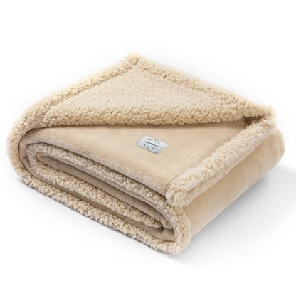 Waterproof Dog Blanket Reversible Pet Bed Cover Puppy Fluffy Cream Blankets Leakproof Sofa Couch Cover Cat Pet Blanket for Warm Washable-M - color: Cream, size: M-100*145cm(40*57in)