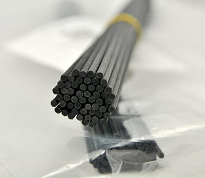 50 Pieces Fiber Reed Diffuser Replacement Refill Sticks for Aroma Fragrance (Black, 12" x3mm) - color: Black, size: 12"x3mm