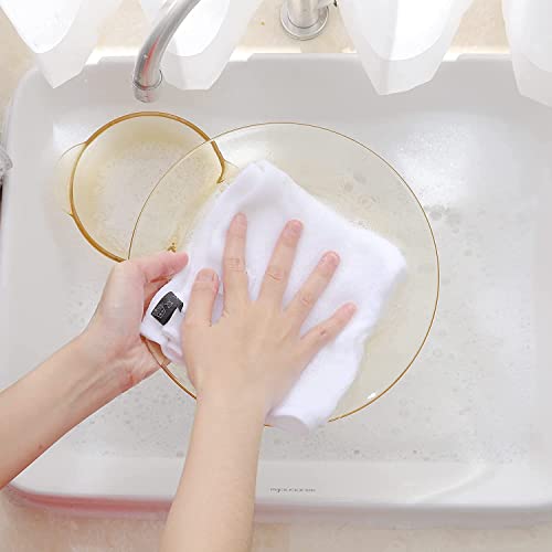 100% Cotton Waffle Weave Kitchen Dish Cloths, 2 Pack Ultra Soft Absorbent, Quick Drying Dish Towels, 12x12 Inches, Dish Rags for Drying Dishes & Daily Kitchen Use, White - color: White