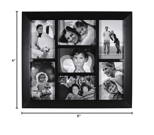Malden International Designs Berkeley Black 7 Opening Collage Photo Wall Frame - color: Black, size: 7-Opening