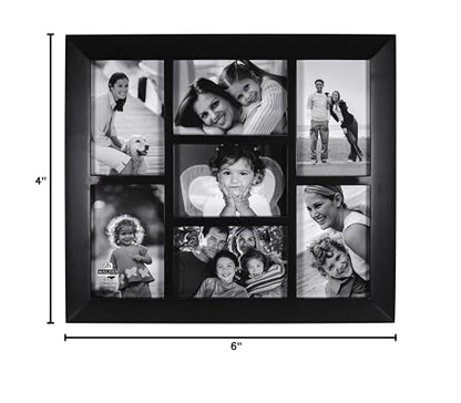 Malden International Designs Berkeley Black 7 Opening Collage Photo Wall Frame - color: Black, size: 7-Opening
