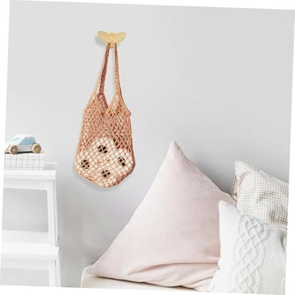 jojofuny 2pcs Decorative Metal Hangers for Coats Hats Towels Keys Durable Wall Mounted Hooks with Artistic Faux Finish for Entryway Bedroom Decor