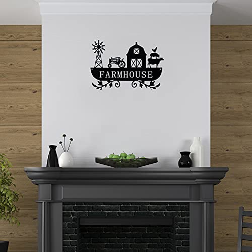 Ferraycle Metal Farmhouse Kitchen Decor Rustic Cow Windmill Sign Farmhouse Wall Plaque Farm Animal Decor for Nursery Country Home Decorations Art