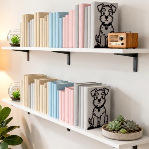 5.3"x4.3"x7.9" Metal Bookends, Heavy Duty Book Ends for Shelves | Cute Shanari Dog Theme Cast Iron Book Supports, 1 Pair Decor Stoppers for Desk, Library, Office & Home Shelves - style: Cute Shanari Dog
